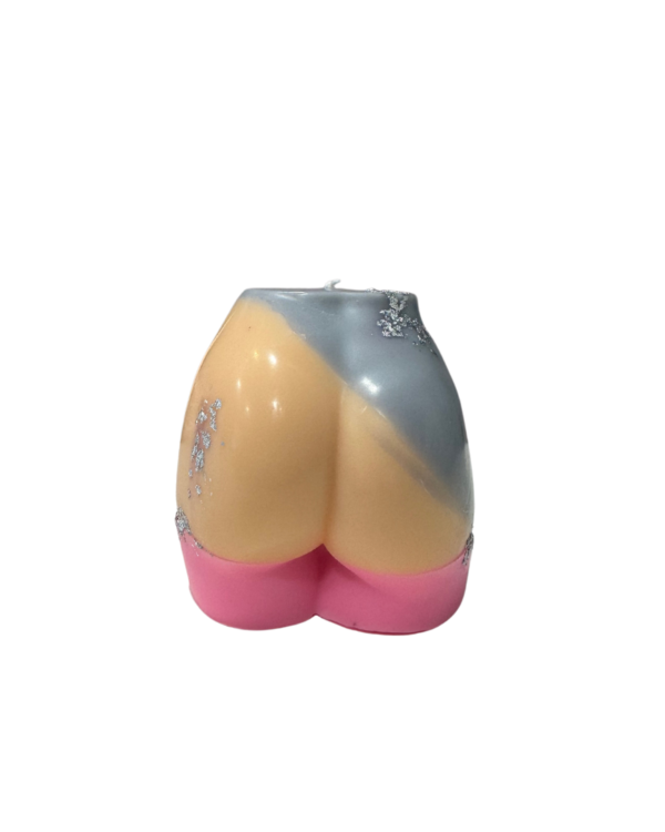 she derriere grey/orange/pink with silver embellishment 5cm