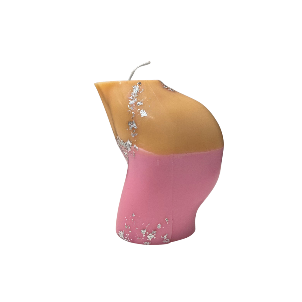 she derriere grey/orange/pink with silver embellishment 11cm