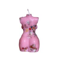 she curvaceous pink with cartoon halloween decoration 9cm